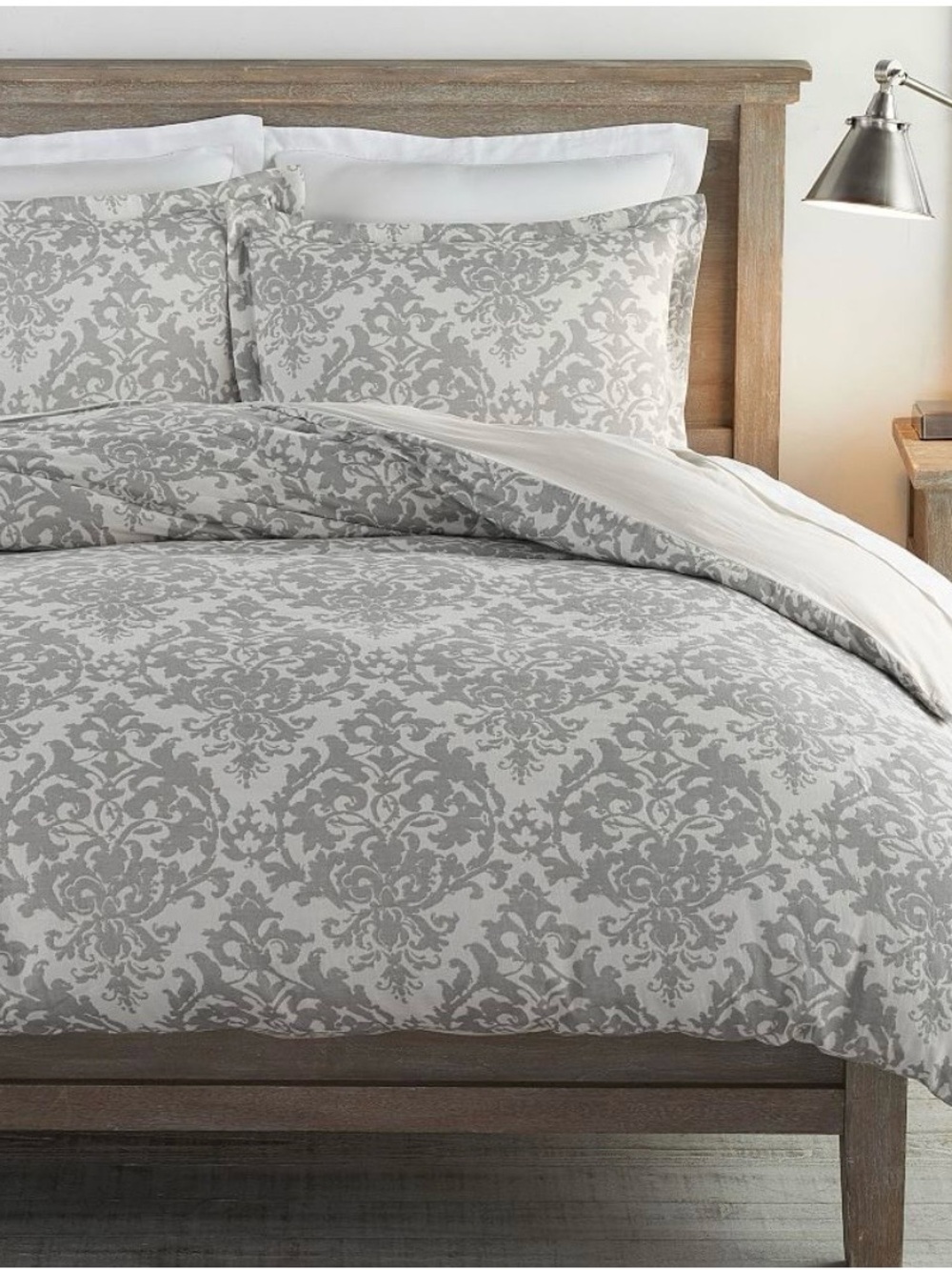 NEW Pottery Barn Full/Queen Jacquard Medallion Duvet Cover & Two Standard Shams